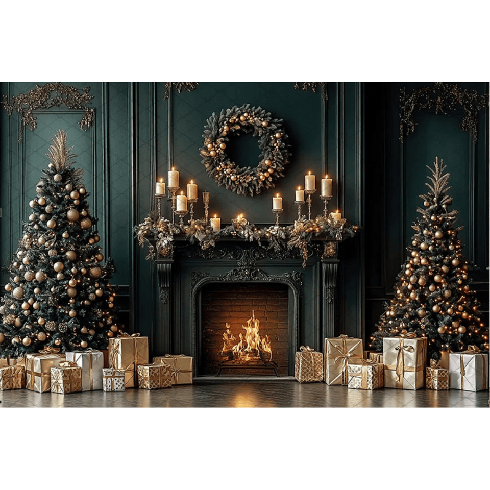 Fundo Decorativo Ambiente Completo de Natal