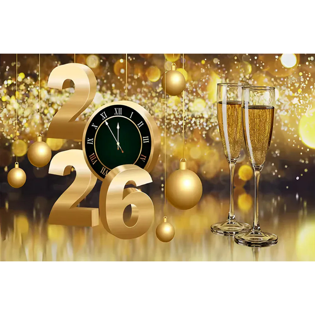 Fundo decorativo de Ano Novo 2026