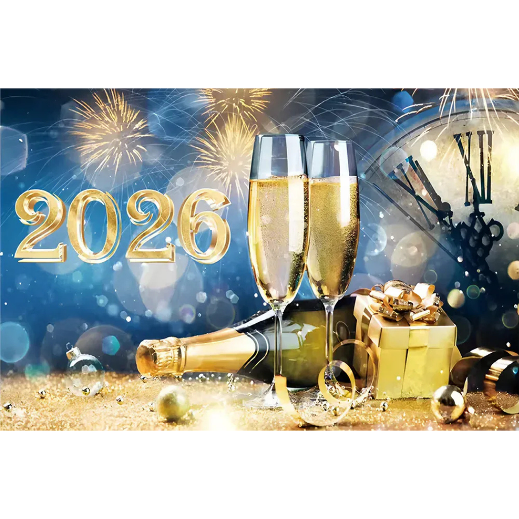 Fundo decorativo de Ano Novo 2026