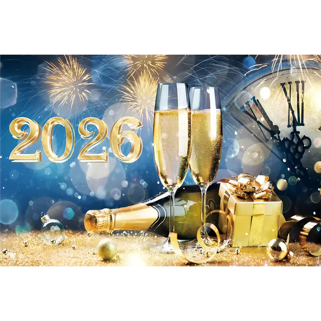 Fundo decorativo de Ano Novo 2026