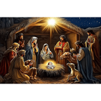 Fundo Decorativo de Natal Presépio