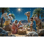 Fundo Decorativo de Natal Presépio