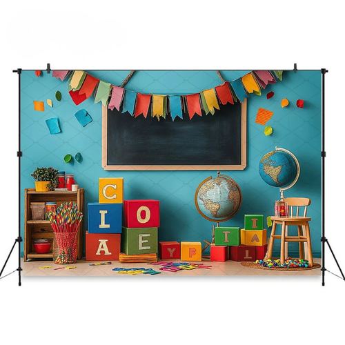 Fundo Fotográfico ABC Cenário Escolar Criativo