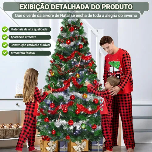 Arvore De Natal Luxo Grande 210 Cm 1000 Galhos Decoração