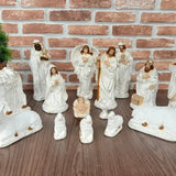 Presépio Natal 15 Peças Família Natalina 22cm