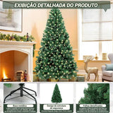 Arvore De Natal Luxo Grande 210 Cm 1000 Galhos Decoração