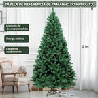 Arvore De Natal Luxo Grande 210 Cm 1000 Galhos Decoração