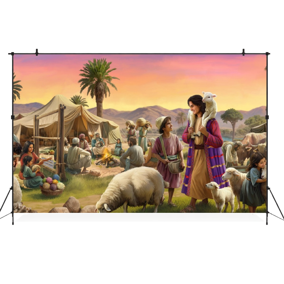 Fundo Decorativo de Páscoa Cenários Bíblicos