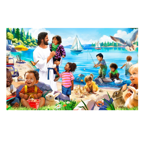 Fundo Decorativo de Páscoa Cenários Bíblicos