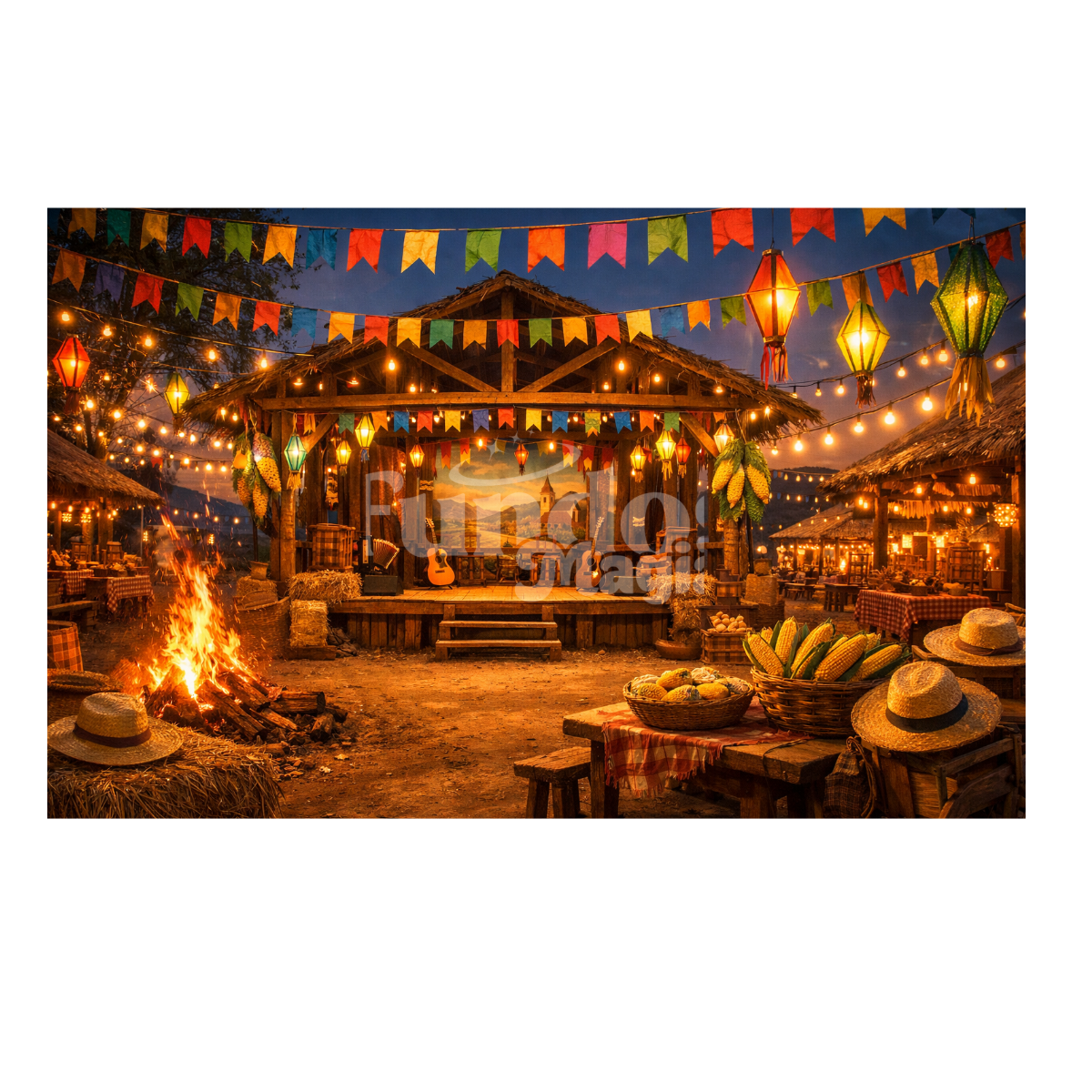 Fundo Fotográfico em Tecido Festa Junina  /1531