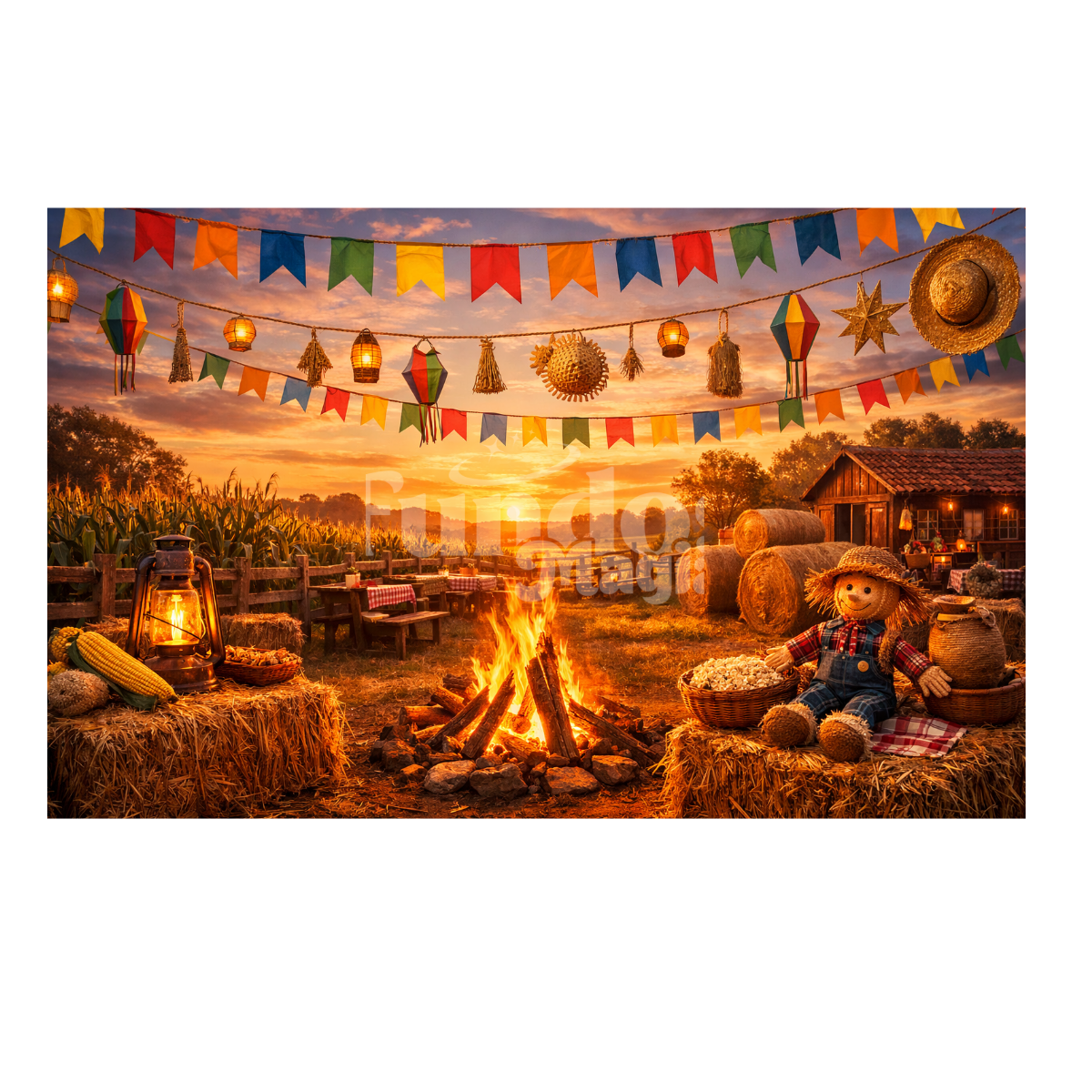 Fundo Fotográfico em Tecido Festa Junina  /1538