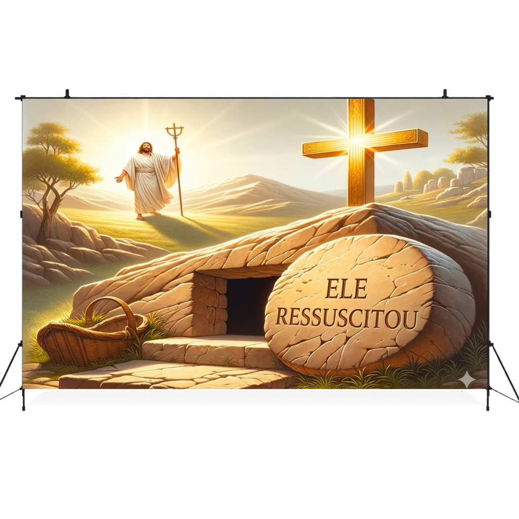Fundo Decorativo de Páscoa Cenários Bíblicos
