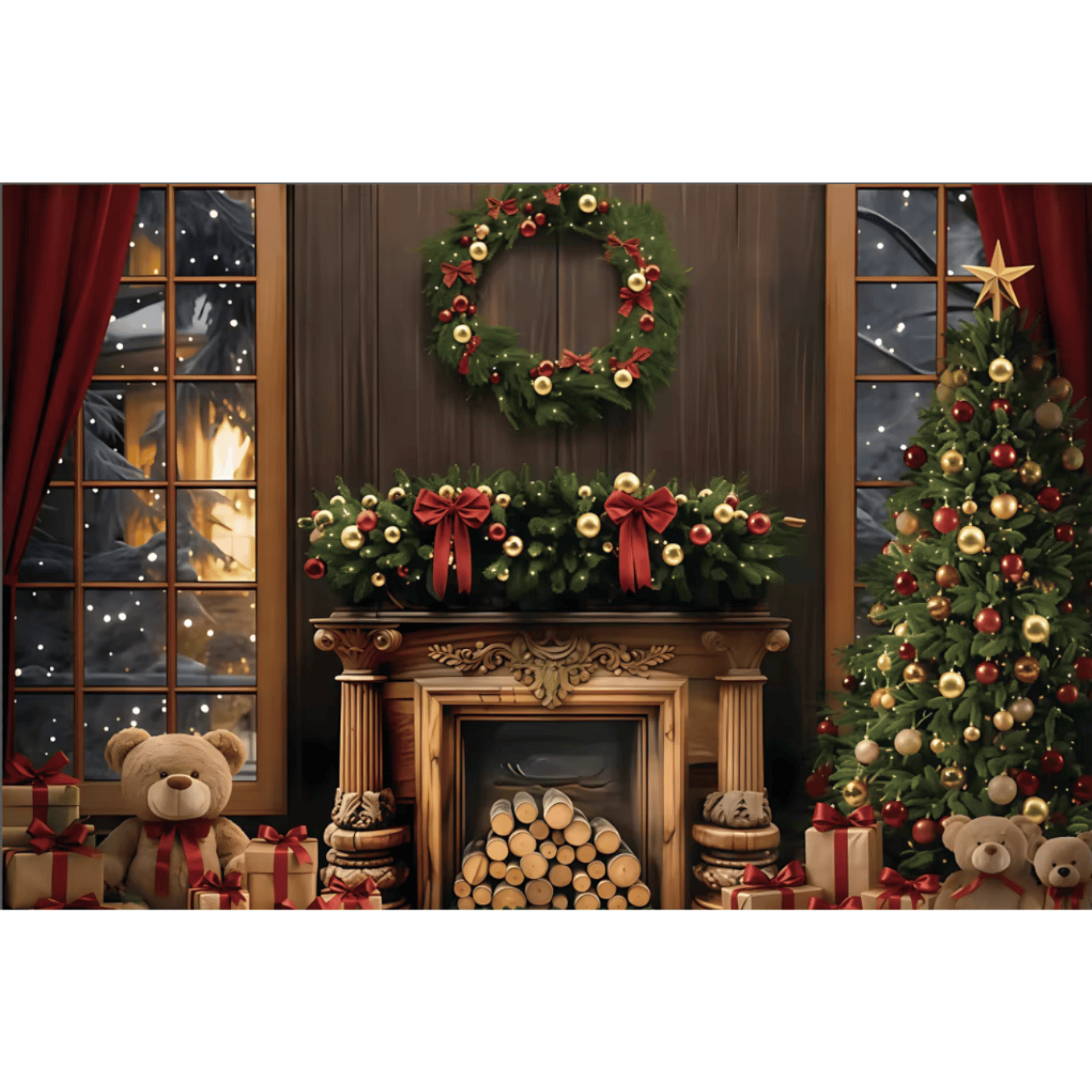 Fundo Decorativo Natalino Instalação em Segundos