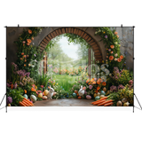 Fundo Fotográfico de Páscoa Floral Elegante
