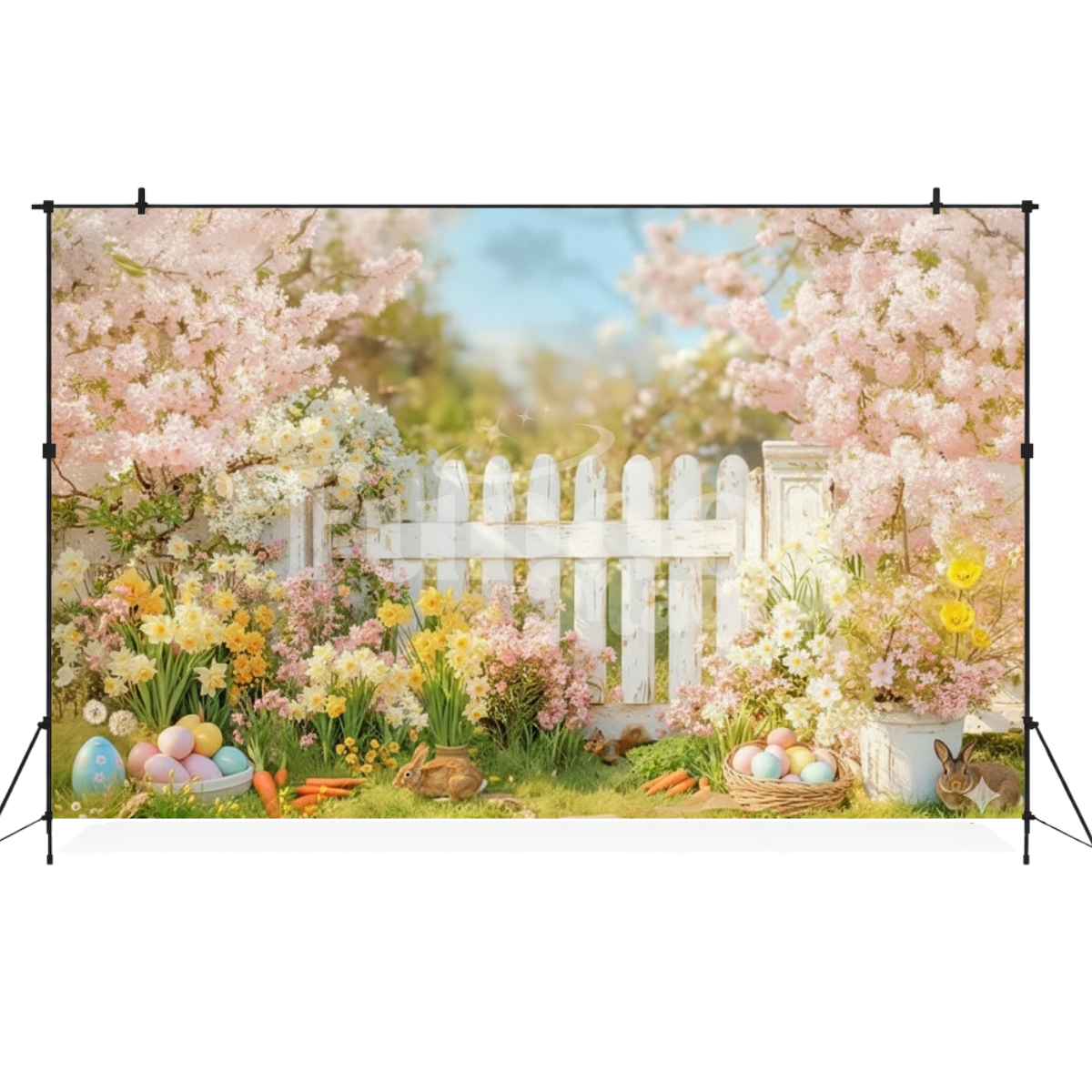 Fundo Fotográfico de Páscoa Primavera Encantada