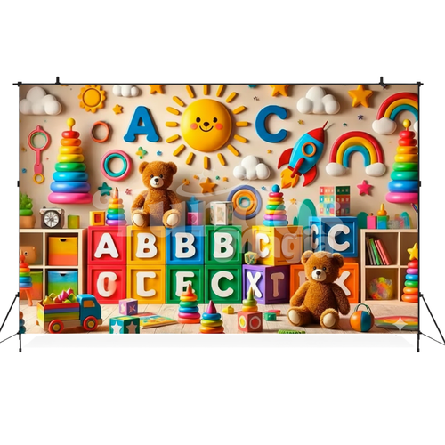 Fundo Fotográfico ABC Sala Kids Divertida