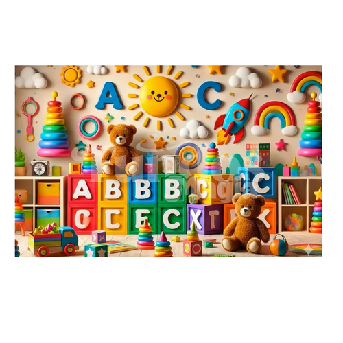 Fundo Fotográfico ABC Sala Kids Divertida
