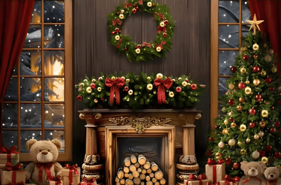 Fundo Decorativo Natalino Instalação em Segundos