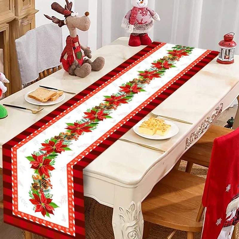 Toalha de mesa de natal bandeira decorações de natal