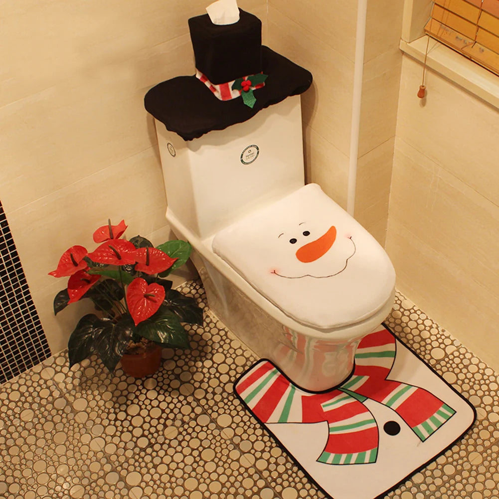 Capas de Assento de Vaso Sanitário Criativo Papai Noel