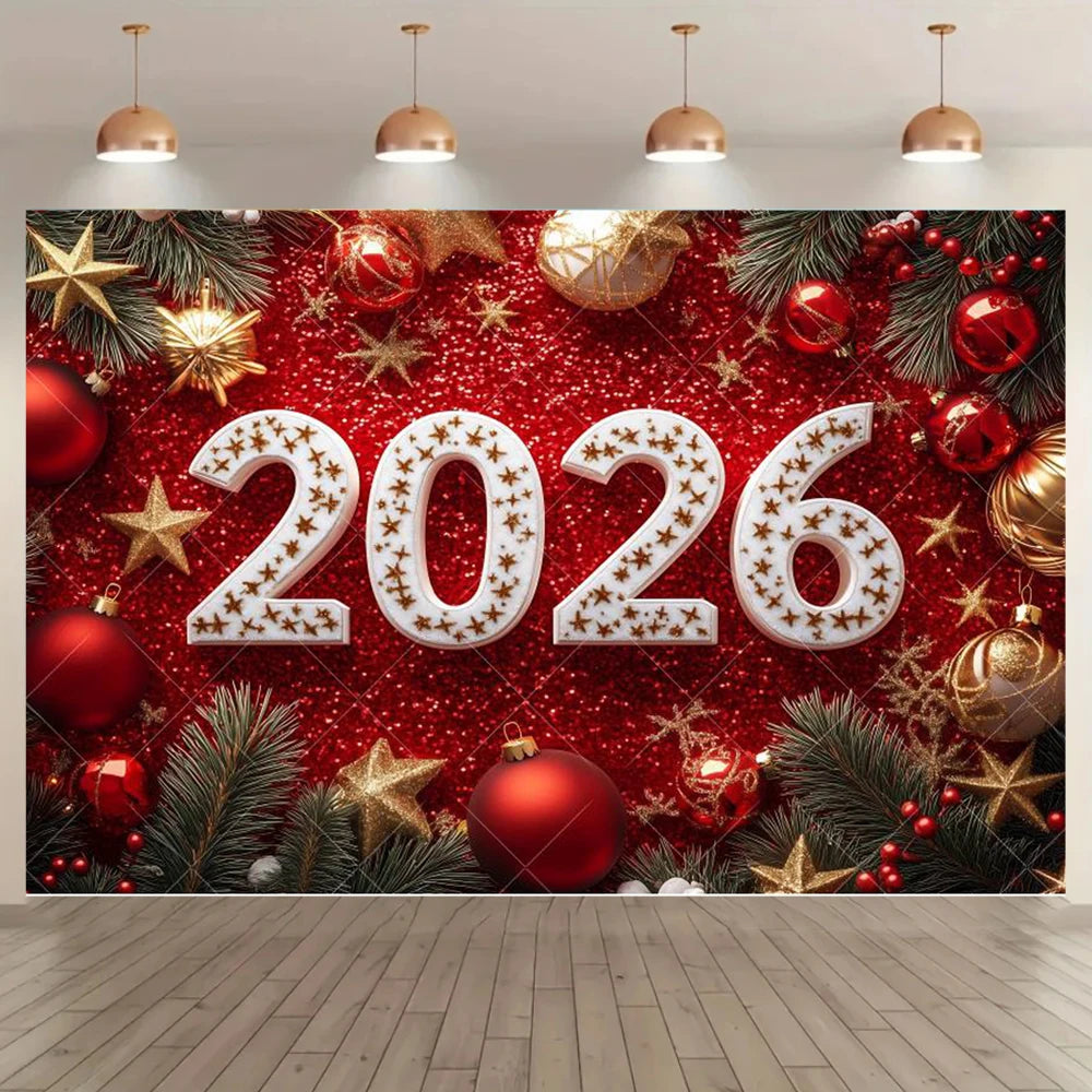Fundo decorativo de Ano Novo 2026