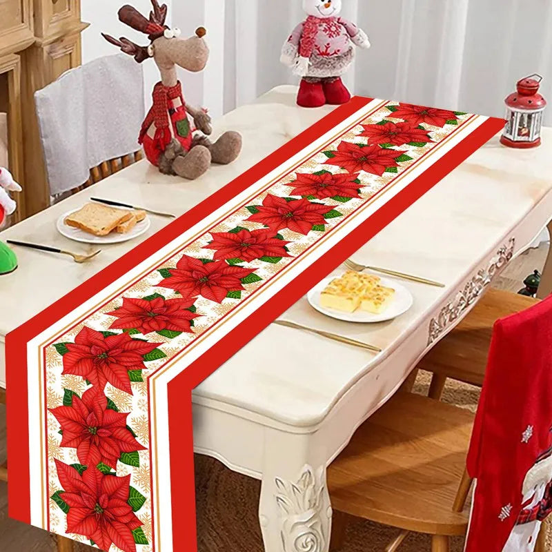 Toalha de mesa de natal bandeira decorações de natal