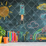 Painel ABC Céu e Arco-íris Infantil