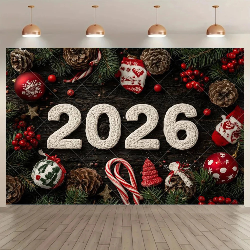 Fundo decorativo de Ano Novo 2026
