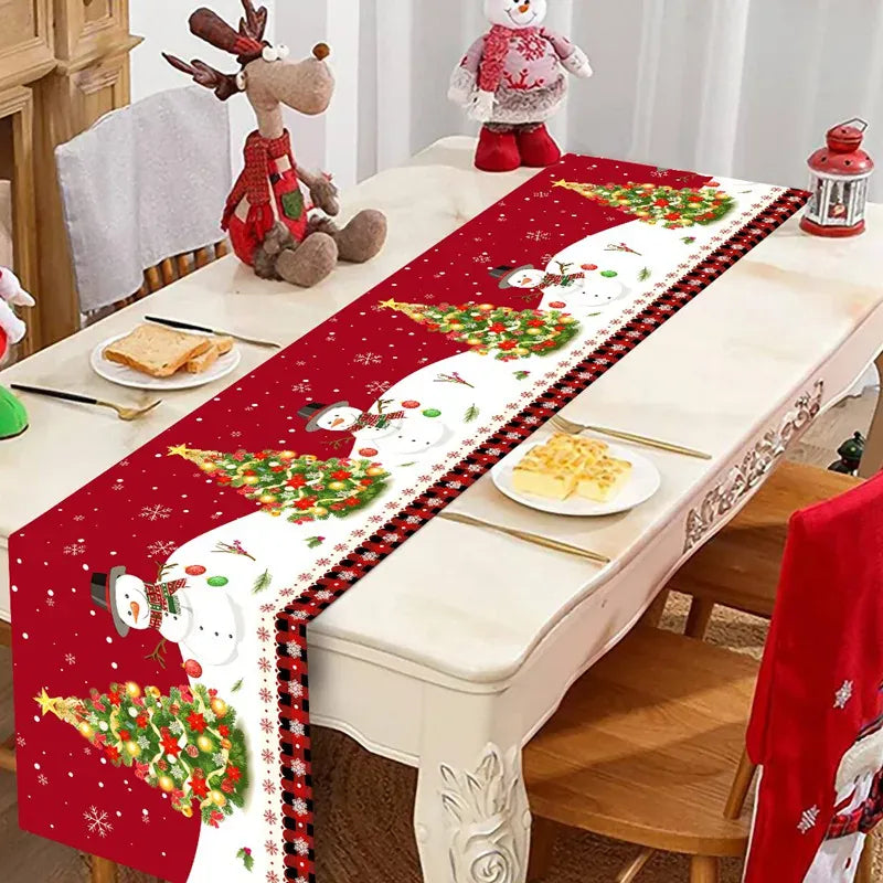 Toalha de mesa de natal bandeira decorações de natal