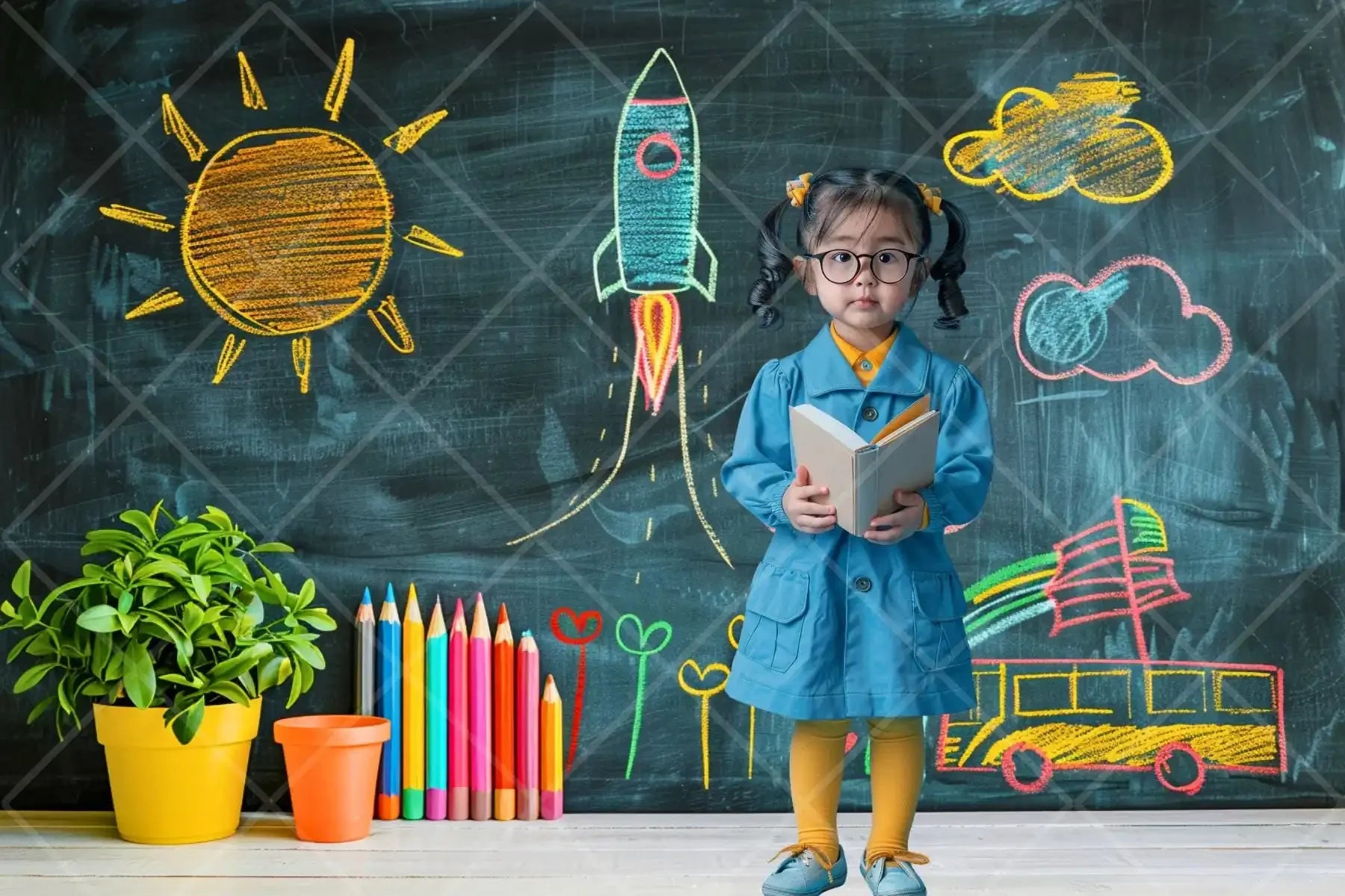 Painel ABC Céu e Arco-íris Infantil