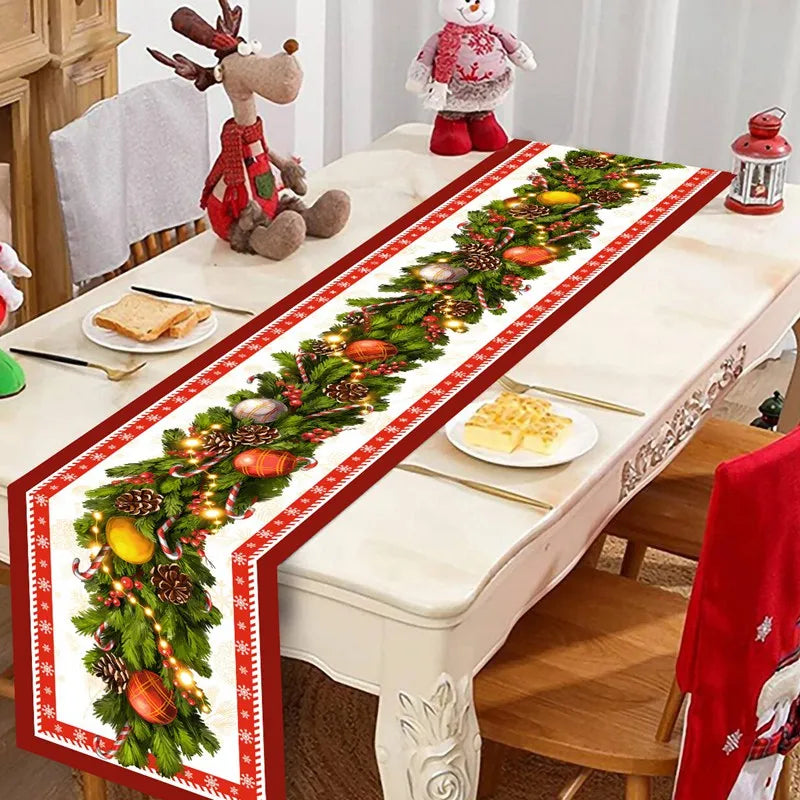Toalha de mesa de natal bandeira decorações de natal
