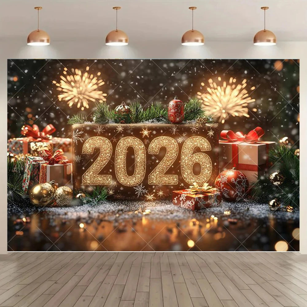 Fundo decorativo de Ano Novo 2026