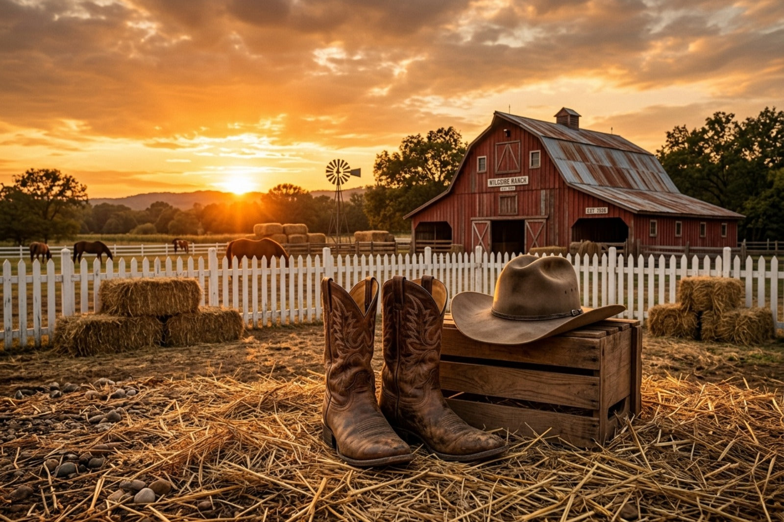 Painel Fotográfico em Tecido Tema Country /4001